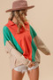 BiBi Colorblock Exposed Seam French Terry Sweatshirt