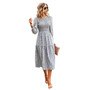 Spring Summer Chic Slim Waist Print Casual Holidays Women Dress