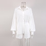 Summer Shirt Pajamas Jacquard Sexy Shorts Loose Shirt Two-Piece Set Cotton Ladies Home Clothes