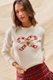 SO ME Christmas Candy Cone Cropped Sweater