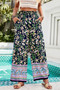 Floral Printed Loose High Waist Wide Leg Pant