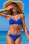 Two Pieces Color Black Cut Out Knot Bikini