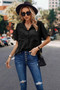 Button Up Open Front Solid Shirt