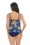 Sleeveless Strappy Floral Print Split Swimsuit Set