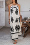 Geo Print Halter Sleeveless Loose Fit Dress