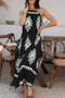 Geo Print Halter Sleeveless Loose Fit Dress