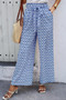 Wide Leg High Waist Tie Pockets Knot Pants