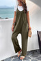 Pocketed Spaghetti Strap Loose Sleeveless Jumpsuit