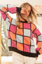 BiBi Multi Color Checker Pattern Sweater