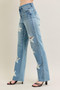 Judy Blue Full Size High Waist  Rigid Magic Star Shaped Destroy 90's Straight Jeans Plus Size