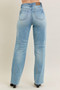Judy Blue Full Size High Waist  Rigid Magic Star Shaped Destroy 90's Straight Jeans Plus Size