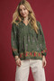 Umgee Floral Boho Peasant Blouse