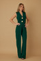 Open Flap With Metal Shank Button Jumpsuit​​