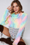 BiBi Tie Dye French Terry Cowl Neck Top