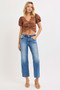 RISEN High Rise Crop Boyfriend Tapered Jeans