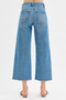RISEN Tummy Control Mid Rise Crop Wide Front Slit Jeans