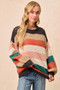 BiBi Stripes Color Block Chunky Sweater