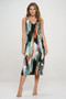 Bns V-Neck Midi Tank Dress With Side Slit​