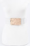 Vintage Metal Buckle Clear Belt