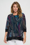 Mesh Romance Key-Hole Contrast Top