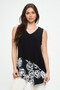Plus Size Hit Sleeveless Contrast Top​