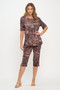 Print Bns Capri Pants Set​​​​​​​​