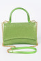Rhinestone Top Handle Flap Bag