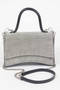 Rhinestone Top Handle Flap Bag