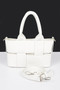 Faux Leather Braided Small Tote Bag