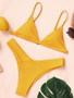 Women Sexy Solid Backless Bikini Two Pieces swimwear