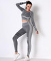 Seamless Long Sleeve Solid Yoga Set​