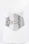 Faux Leather Wide Elastic Plus Size Belt