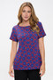 Hit Boat Neckline Short Sleeve Top