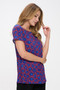 Hit Boat Neckline Short Sleeve Top