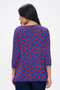 Hit Round Neck 3/4 Sleeve Slit Top