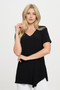 Hit Point V Neck Short Sleeve Top​