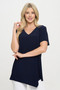 Hit Point V Neck Short Sleeve Top​