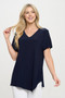 Hit Point V Neck Short Sleeve Top​