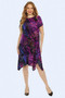 Hit Inbinding Boat Neck Shark Bite Hem Dress