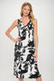 Hit V-Neck Midi Tank Dress With Side Slit​