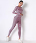 Seamless Long Sleeve Solid Yoga Set​​