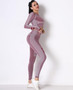 Seamless Long Sleeve Solid Yoga Set​​
