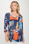 Hit V-Neck Band Top W/Vent​​
