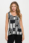 Venechia Pleated Print Sleeveless Tank Top​​