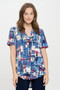 Short Sleeve V-Neck Notch Top