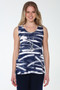 Venechia Pleated Print Sleeveless Tank Top​