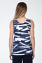 Venechia Pleated Print Sleeveless Tank Top​