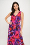 Bn V-Neck Midi Tank Dress With Side Slit