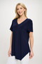 Hit Point V Neck Short Sleeve Top