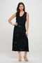 Bns V-Neck Midi Tank Dress With Side Slit